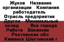 Жуков › Название организации ­ Компания-работодатель › Отрасль предприятия ­ Другое › Минимальный оклад ­ 1 - Все города Работа » Вакансии   . Ростовская обл.,Каменск-Шахтинский г.